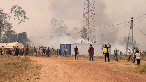 Tomichucua salvada del desastre: Esfuerzo  conjunto frena incendio devastador