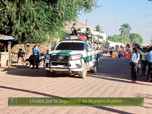 Resguardo policial en fiestas patronales  de Santa Ana, San Ignacio y Magdalena