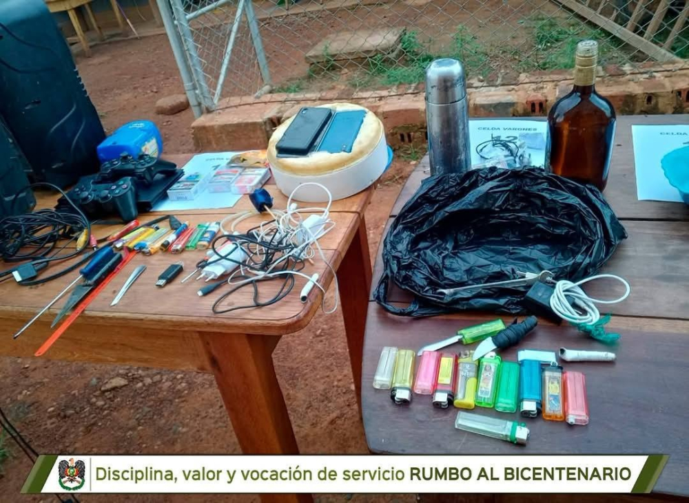 Requisa en centro penitenciario de Riberalta incauta drogas, armas y alcohol