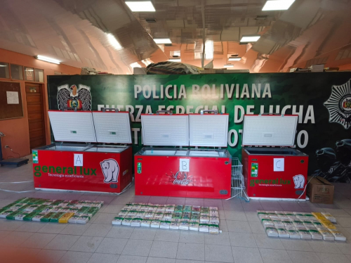 La droga iba oculta en  congeladores que eran  enviados a Riberalta