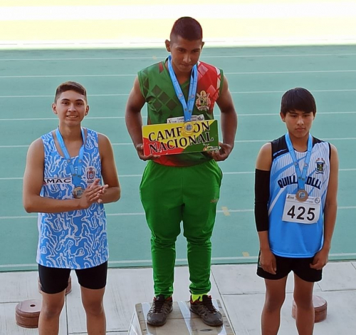 Montalván coloca al Beni en el podio nacional de atletismo con dos medallas de Oro