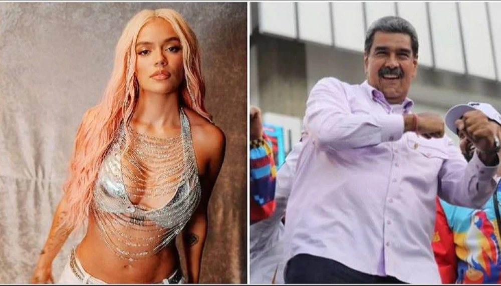 Maduro 'bromeó' diciendo que Karol G le hizo un tema y ello lo desmintió