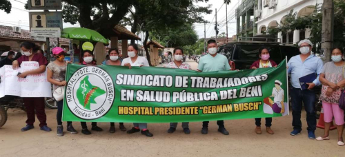Salud: 2.500  trabajadores exigen  pago inmediato del  bono de vacunación
