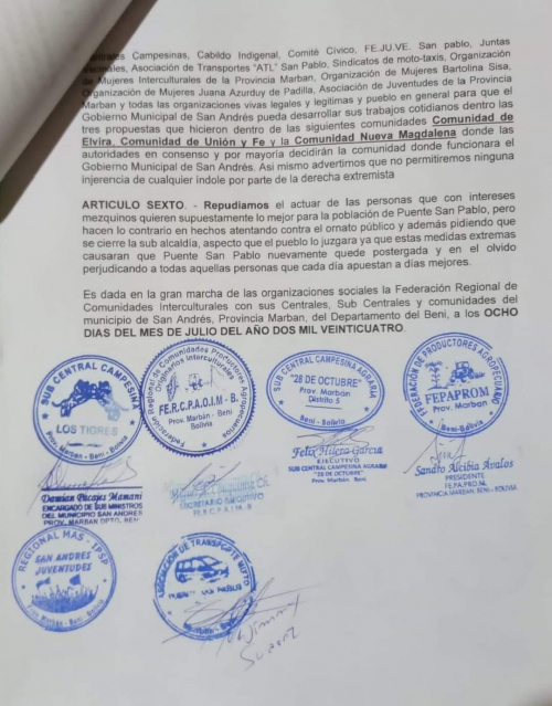 Organizaciones de San  Andrés denuncian plan de  desestabilización municipal