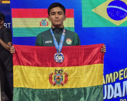 Brandon Luna Núñez conquista medalla de plata para Bolivia en Brasil
