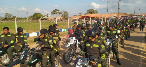 Policía realizó caravana para sensibilizar  sobre uso del casco para proteger la vida