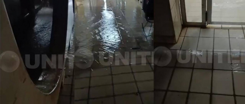 Intensa lluvia en Cobija provoca inundación en el Hospital Roberto Galindo Terán