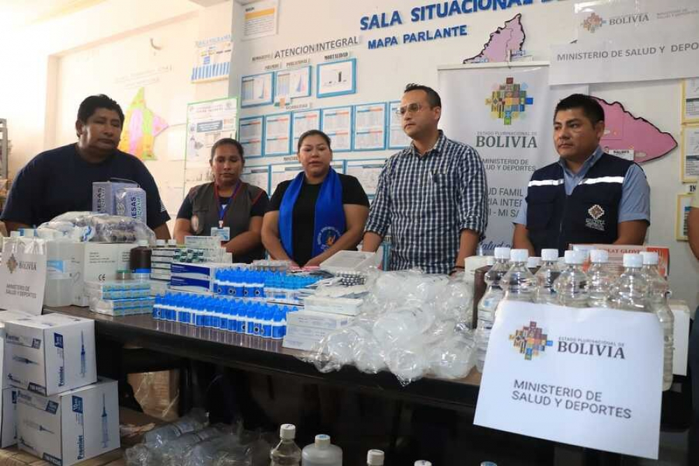 Entregan nuevo lote de medicamentos para  atender a afectados por los incendios en Beni