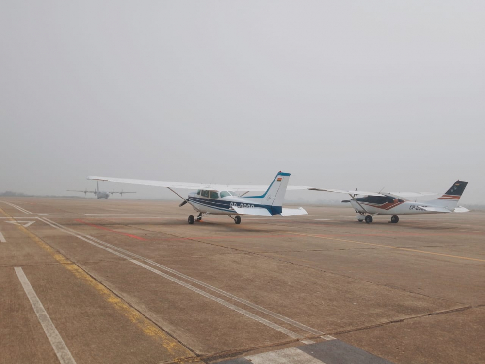 Incendios obligan a  suspender operaciones  aéreas y disparan  problemas respiratorios