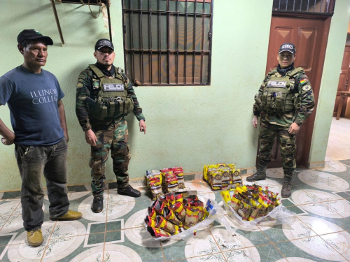 UMOPAR Riberalta incauta 11 kilos de  pasta base de cocaína en encomienda de café